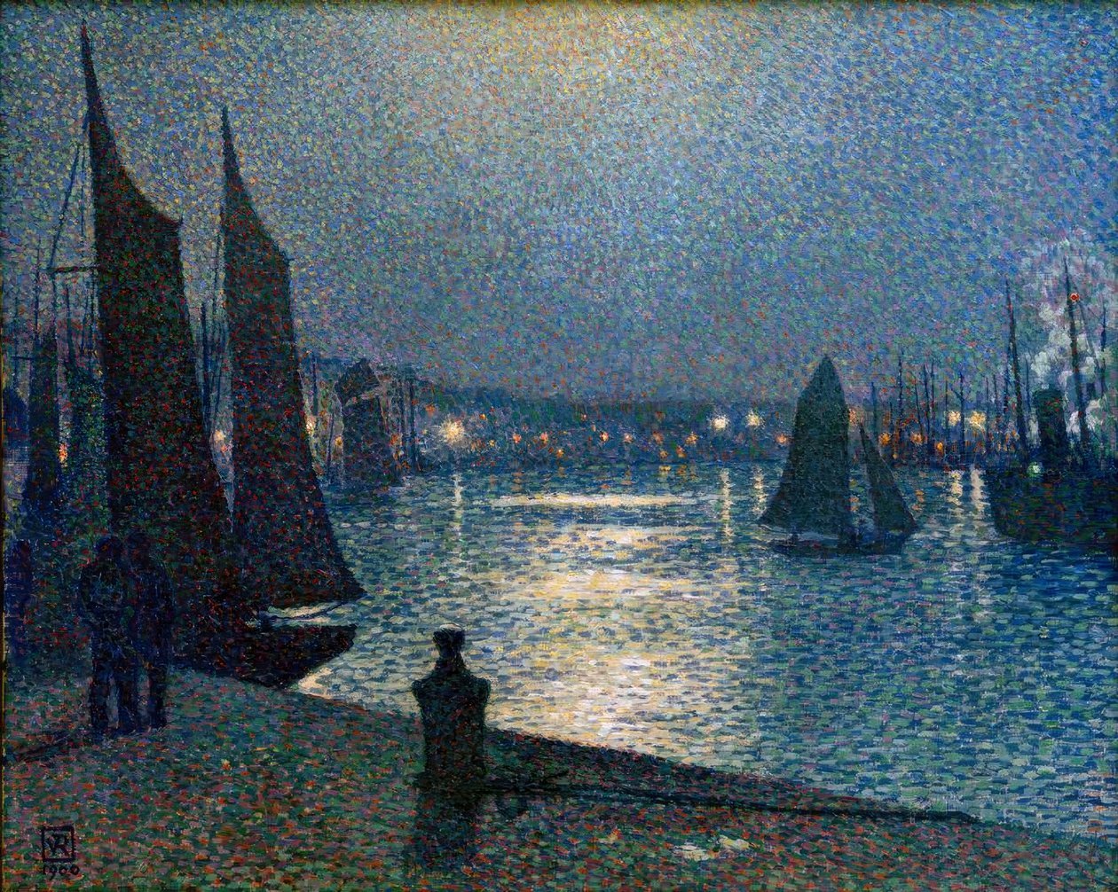 Th. V. Rysselberghe ، ليلة القمر في بولوني بواسطة Théo van Rysselberghe