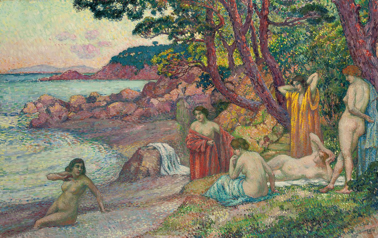 السباحون في كاب بينات ، 1909 بواسطة Théo van Rysselberghe