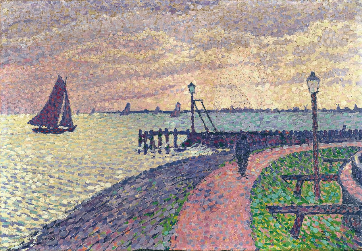 مدخل ميناء فولندام بواسطة Théo van Rysselberghe