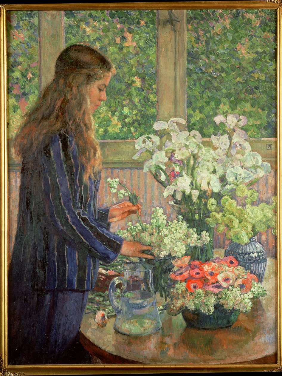 زهور الحديقة بواسطة Théo van Rysselberghe