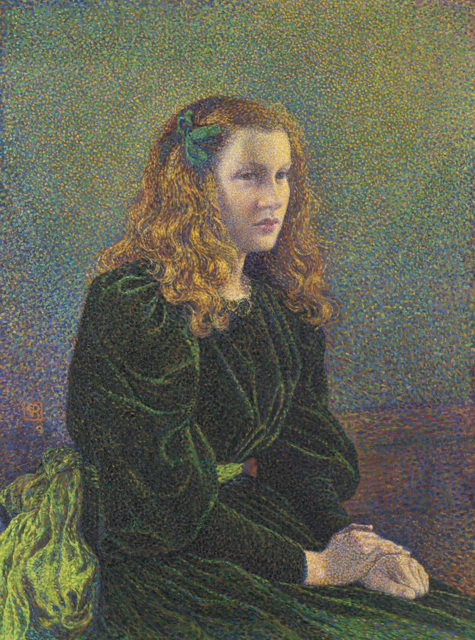 امرأة شابة في ثوب أخضر Germaine Maréchal ، 1893 بواسطة Théo van Rysselberghe