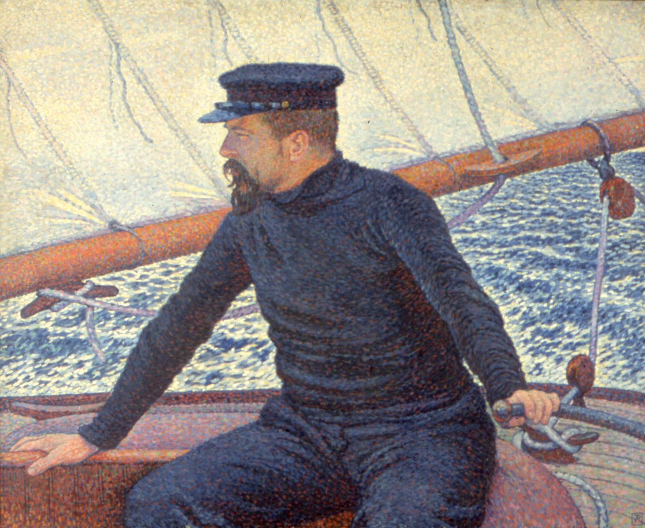 بول Signac على قاربه بواسطة Théo van Rysselberghe