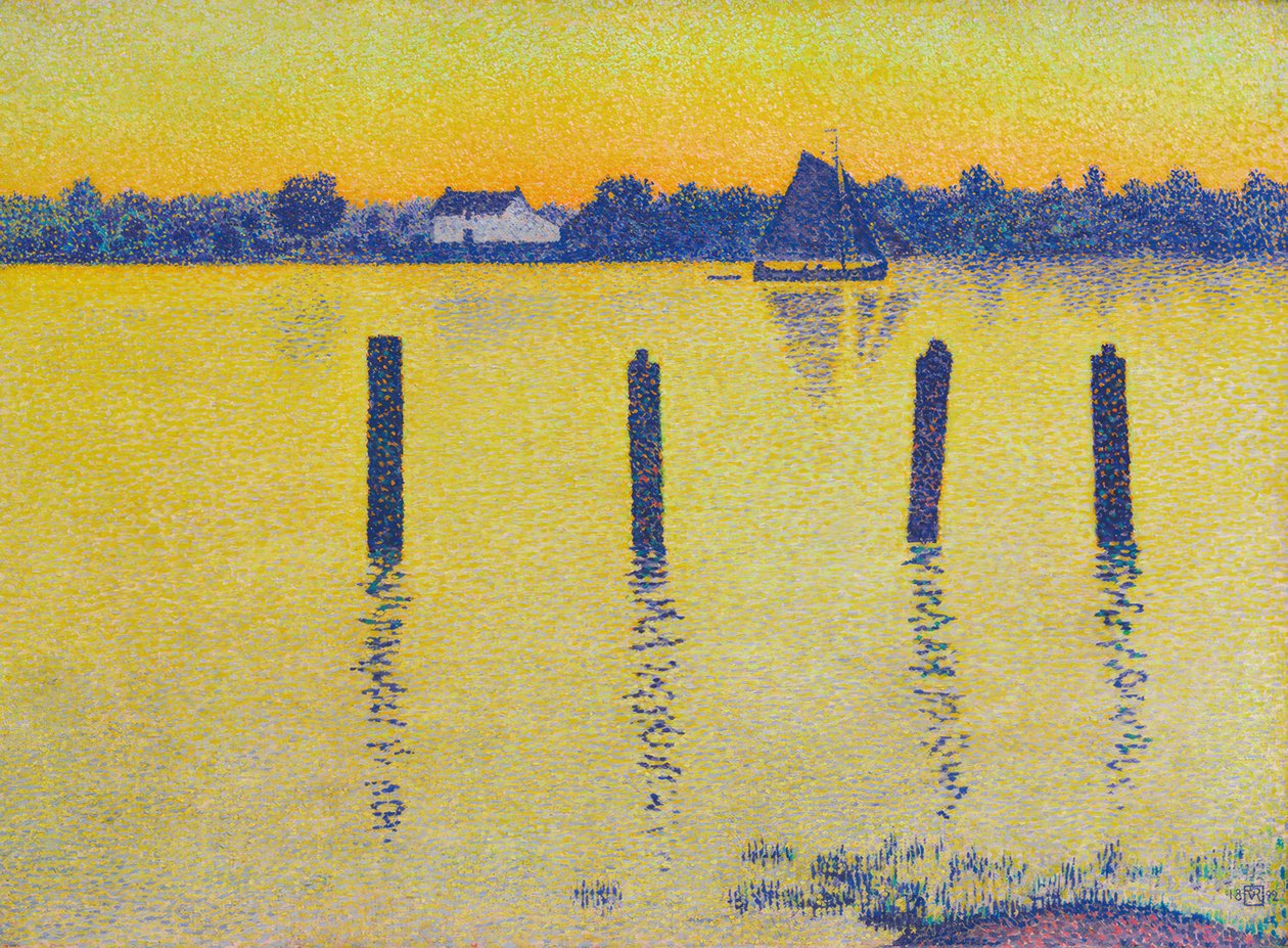 المراكب الشراعية على شيلدت بواسطة Théo van Rysselberghe