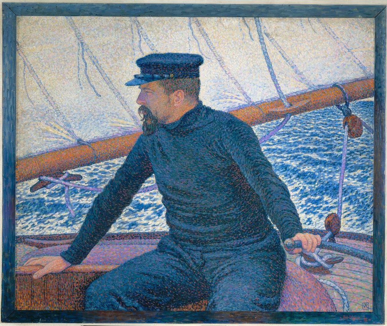 Signac على قاربه بواسطة Théo van Rysselberghe