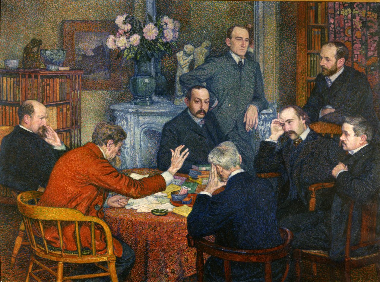 محاضرة اميل فيرهارين 1903. بواسطة Théo van Rysselberghe
