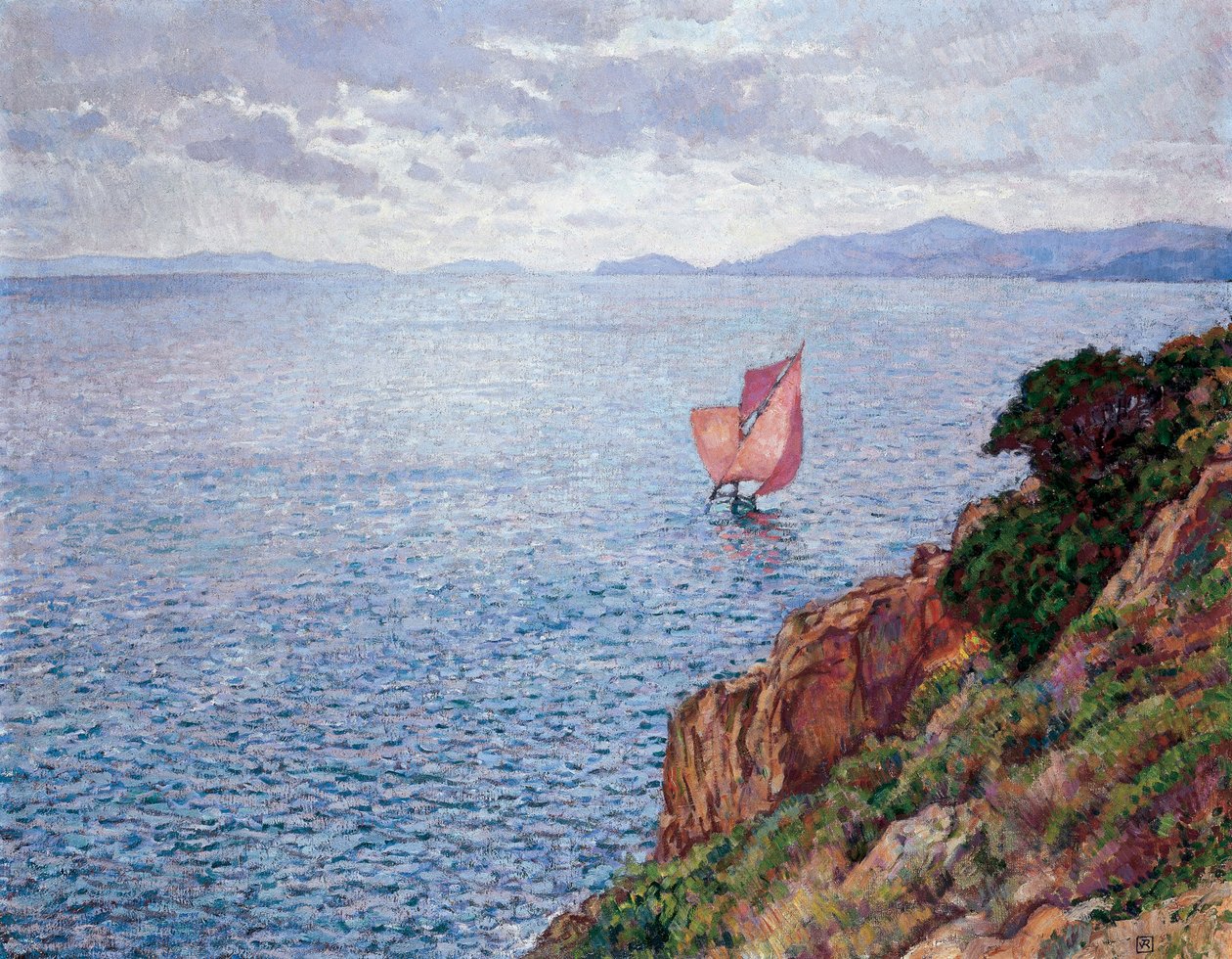 الشراع الأحمر بواسطة Théo van Rysselberghe