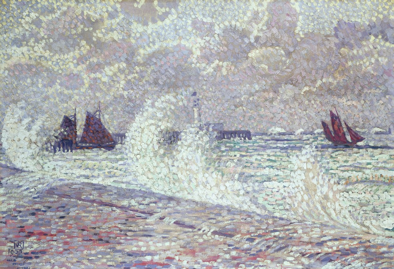 البحر أثناء الاعتدال ، بولوني سور مير ، 1900 بواسطة Théo van Rysselberghe