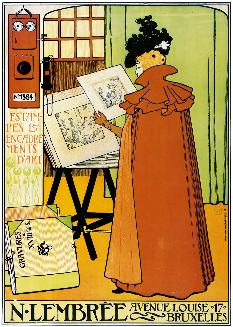 ملصق إعلاني لوكيل الأعمال الفنية Lembree في بروكسل بواسطة Théo van Rysselberghe