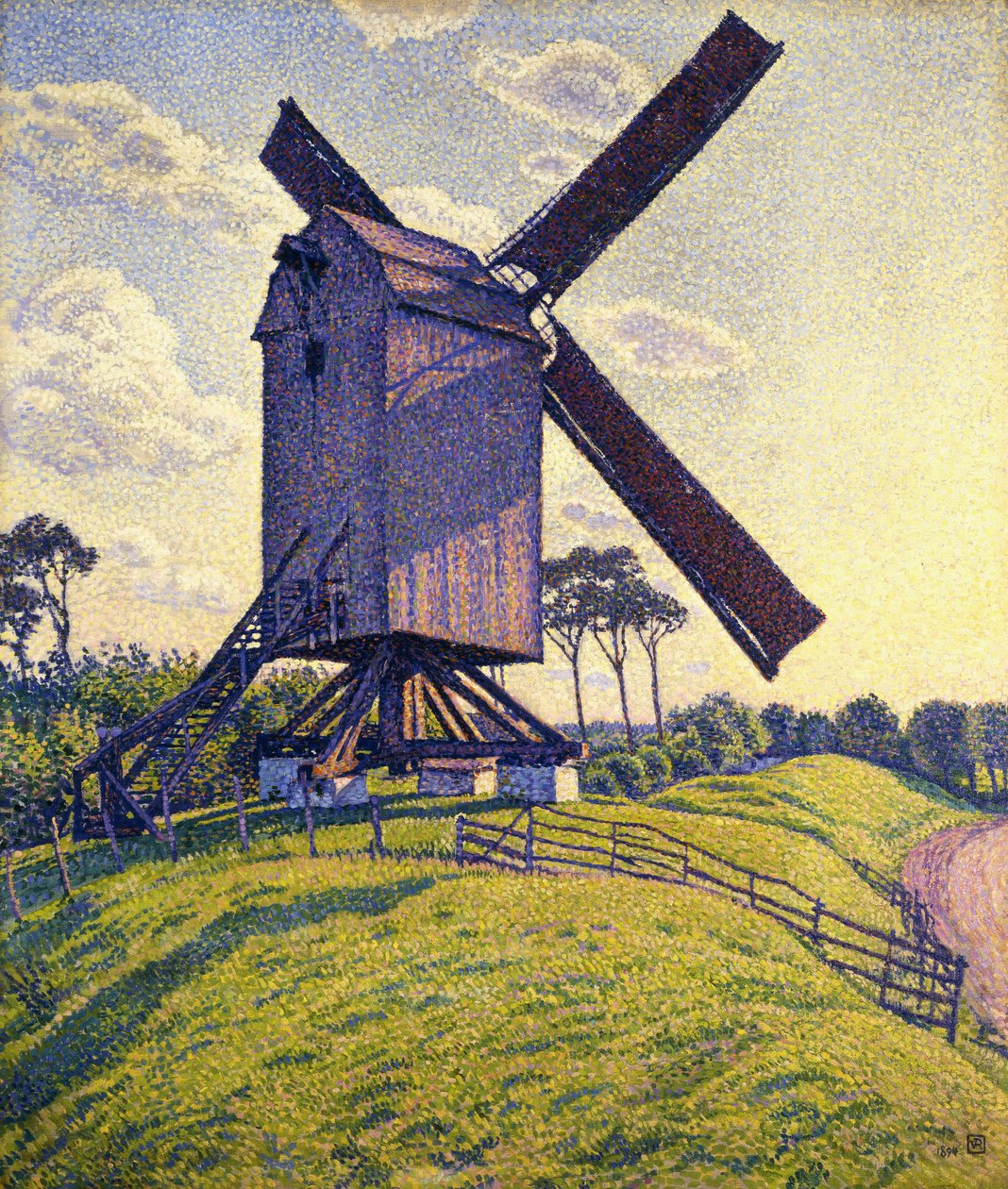 طاحونة هوائية في فلاندرز. طاحونة هوائية في فلاندرز ، 1894 بواسطة Théo van Rysselberghe