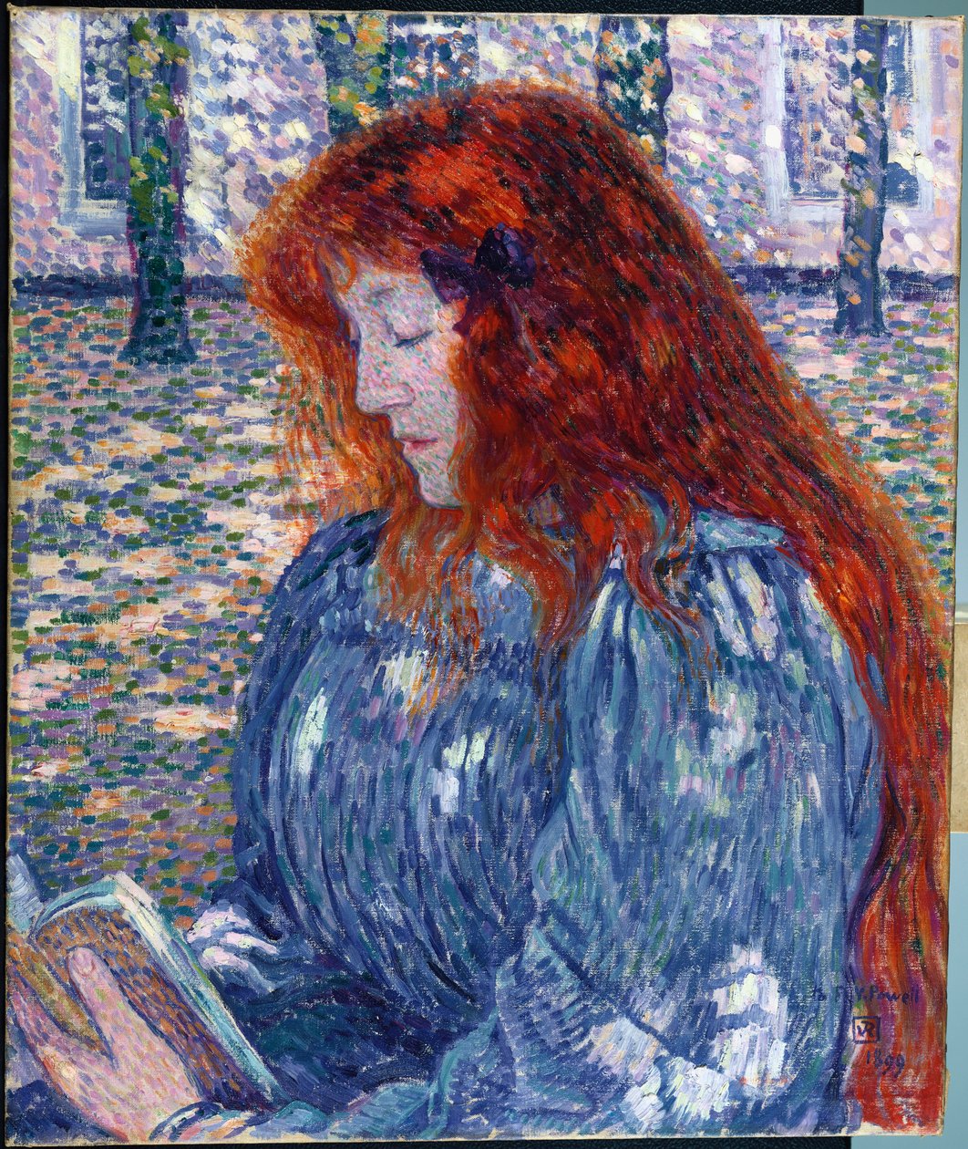 قراءة المرأة ، 1899 بواسطة Théo van Rysselberghe