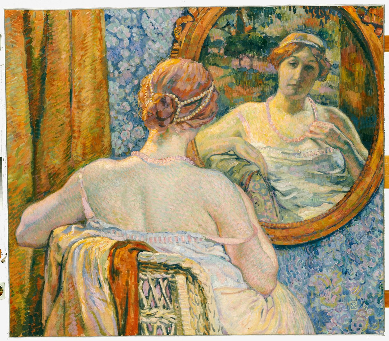 امرأة في المرآة ، 1907 بواسطة Théo van Rysselberghe