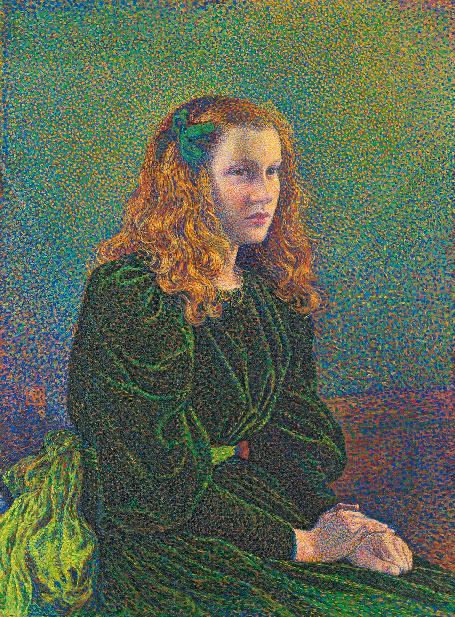 امرأة شابة في ثوب أخضر ، 1893 بواسطة Théo van Rysselberghe