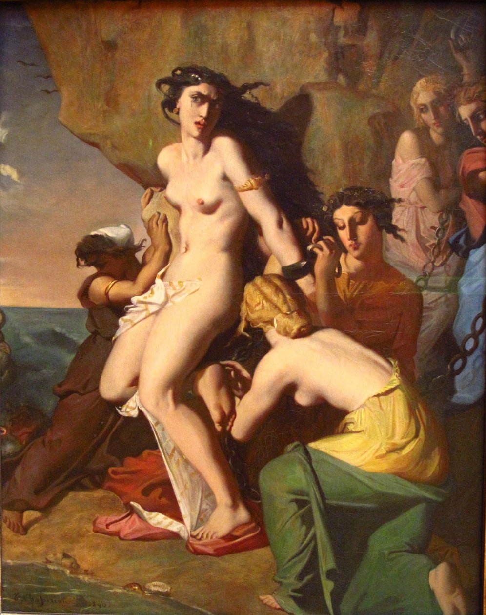 تم تقييد أندروميدا بالسلاسل بواسطة الصخرة من قبل Nereids بواسطة تيودور شاسريو