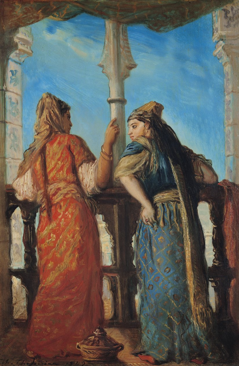 النساء اليهوديات في الشرفة ، الجزائر ، 1849 بواسطة تيودور شاسريو