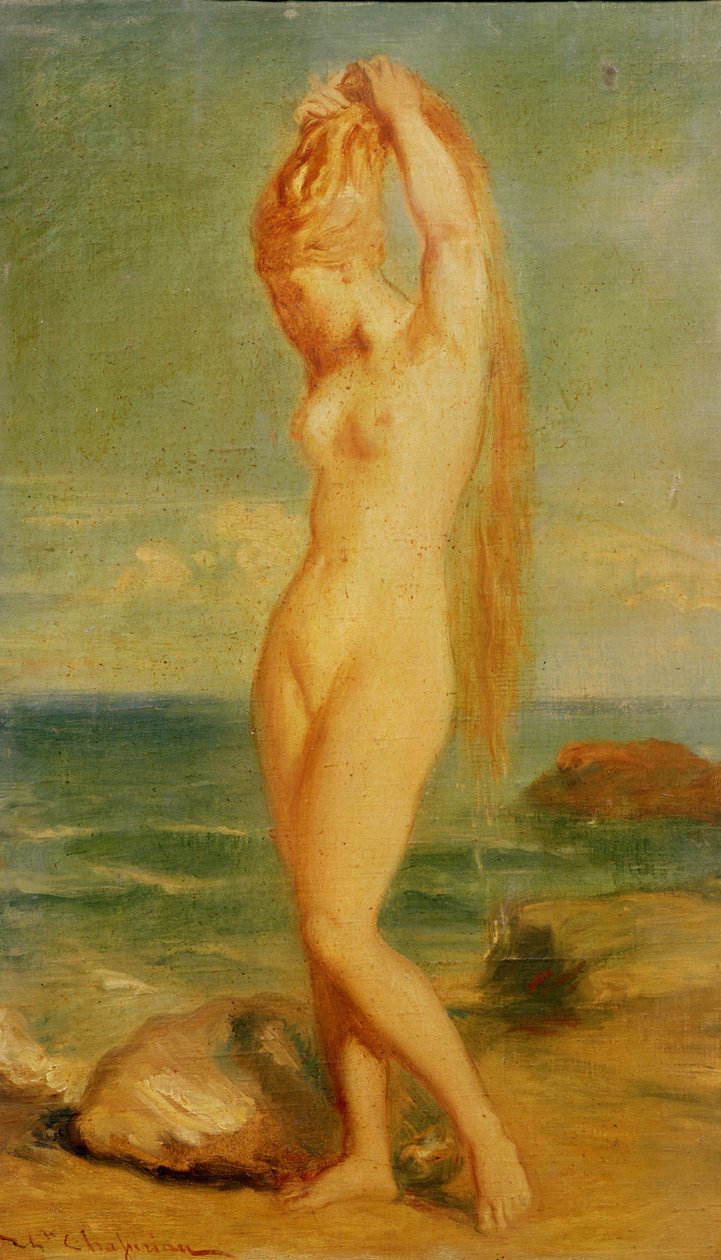 تم تصوير كوكب الزهرة في مشهد بحري (دراسة) ، 1839 (زيت في الدراسة) بواسطة تيودور شاسريو
