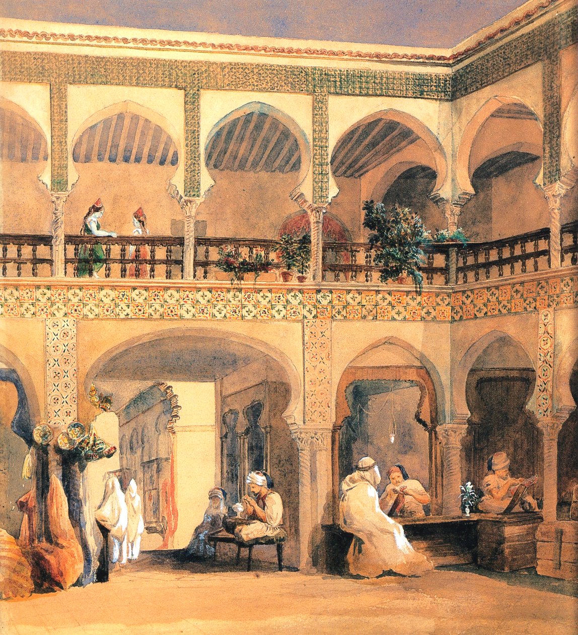 بازار في أورليانز ، 1840s. بواسطة تيودور شاسريو