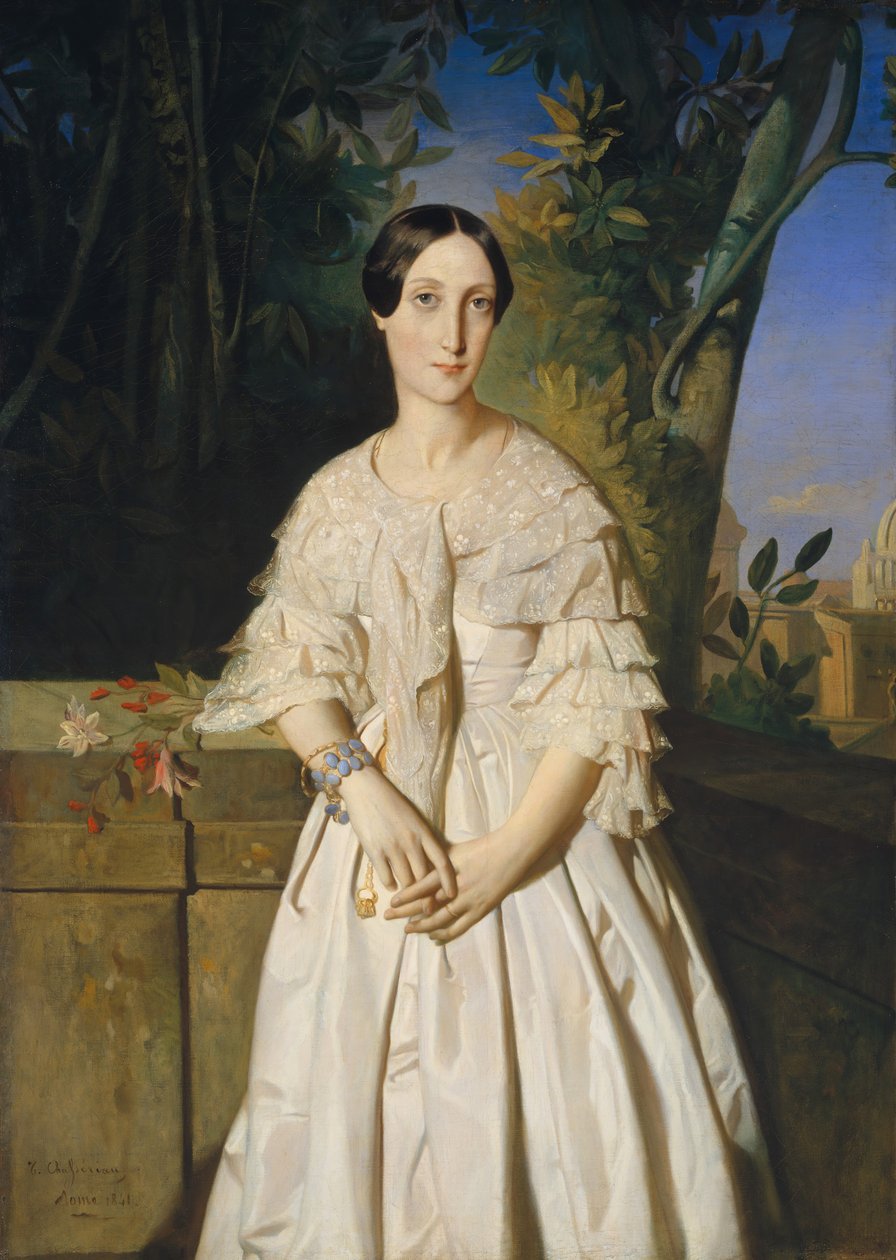 Comtesse de La Tour-Maubourg Marie-Louise-Charlotte-Gabrielle Thomas de Pange ... ، 1841. بواسطة تيودور شاسريو