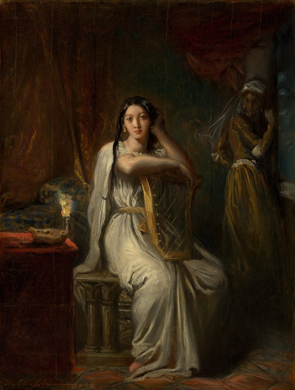 ديزمونا أغنية الصفصاف ، 1849. بواسطة تيودور شاسريو