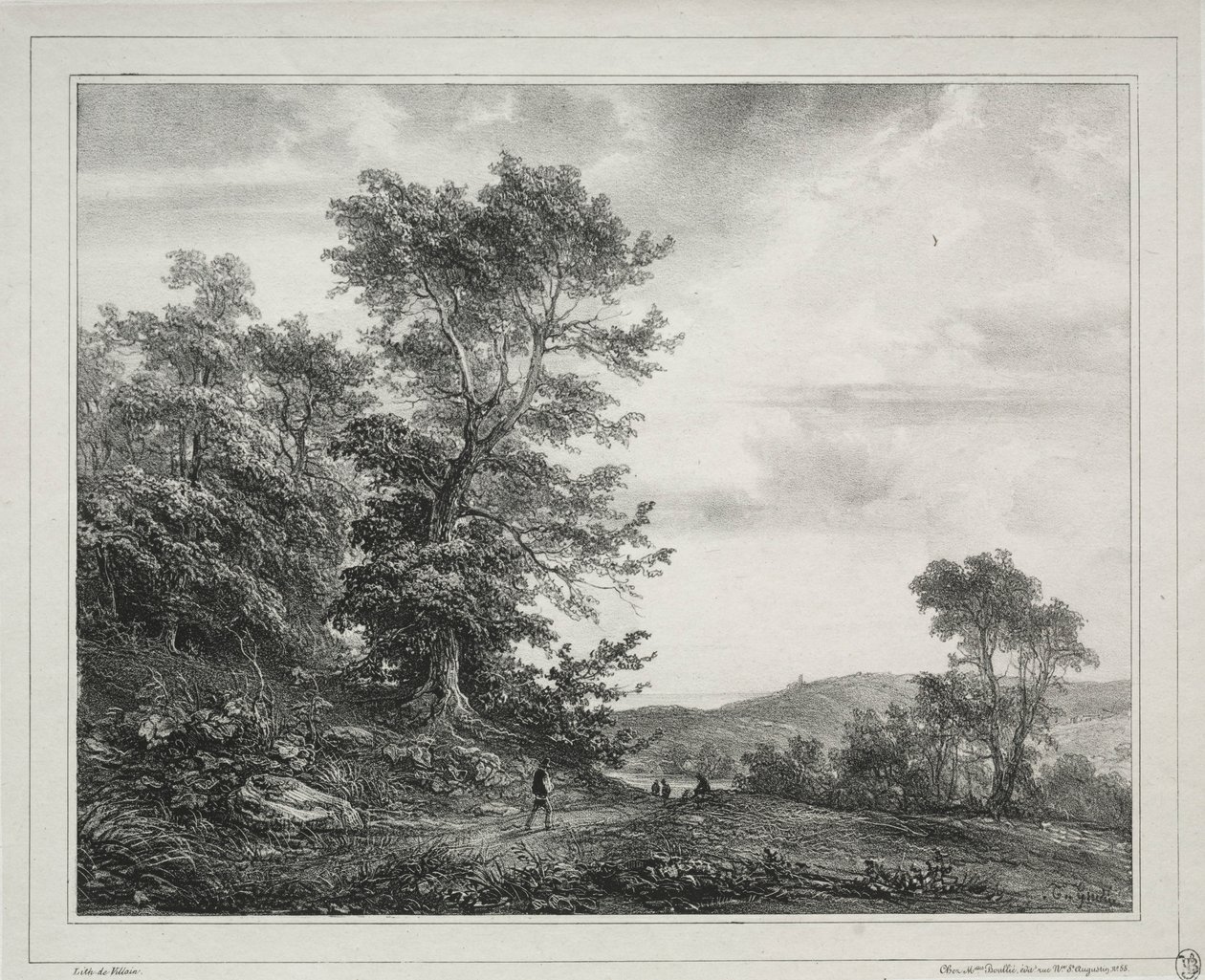 مناظر طبيعية بأشكال ، 1817. بواسطة جان أنطوان ثيودور جودين