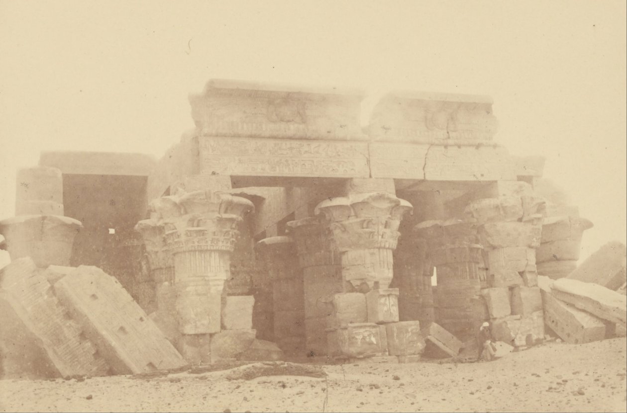 (منظر قريب لأركان معبد أومبوس) بواسطة Théodule Devéria
