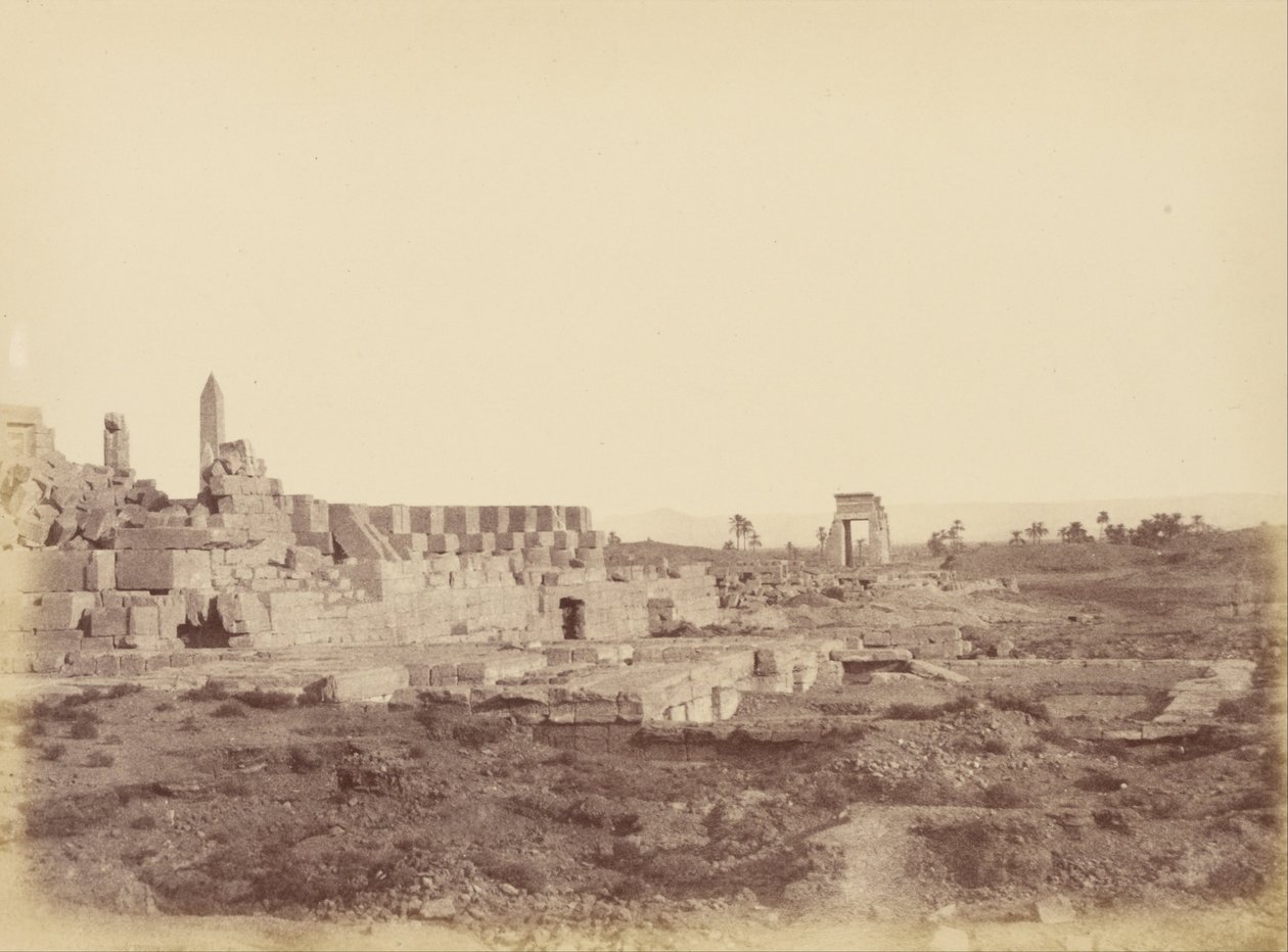 (نظرة عامة على الكرنك بما في ذلك Tothmes IIIs المغطاة) بواسطة Théodule Devéria