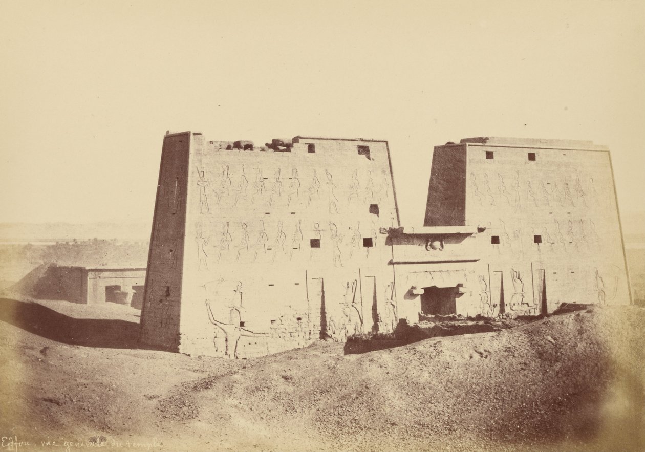 (نظرة عامة على معبد إدفو) بواسطة Théodule Devéria