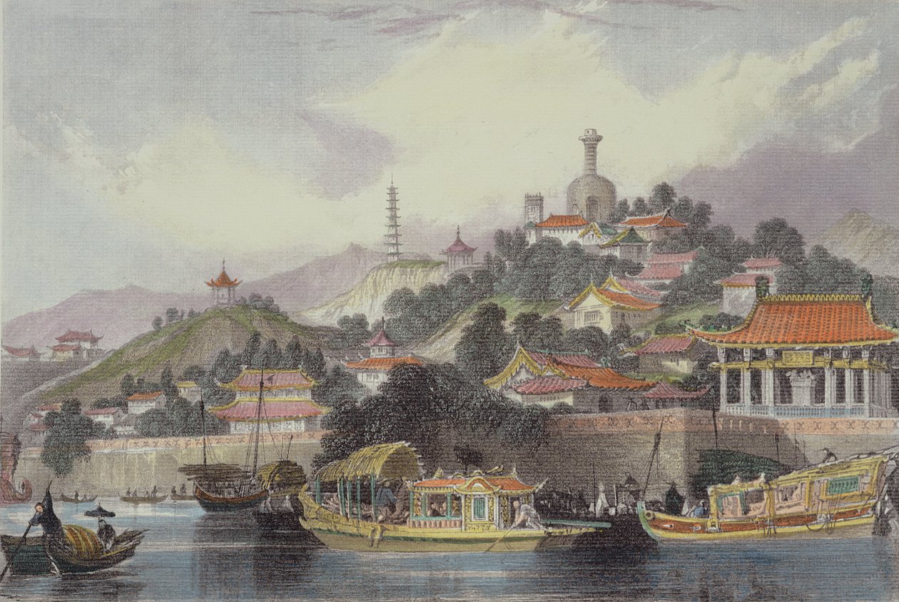 حديقة القصر الإمبراطوري ، بكين ، من "الصين في سلسلة من المشاهدات" لجورج نيوينهام رايت (c.1790-1877) 1843 بواسطة توماس ألوم