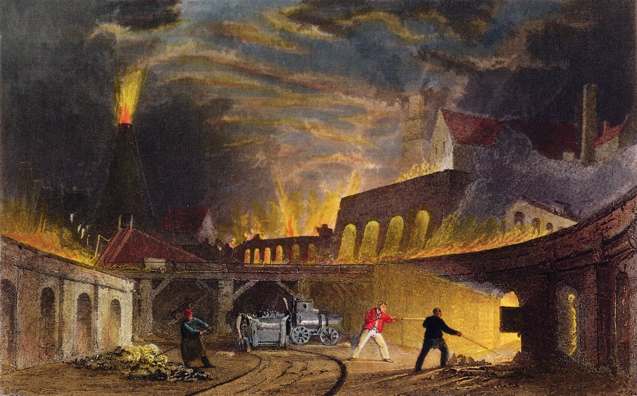 Lymington Iron Works on Tyne ، 1835 بواسطة توماس ألوم