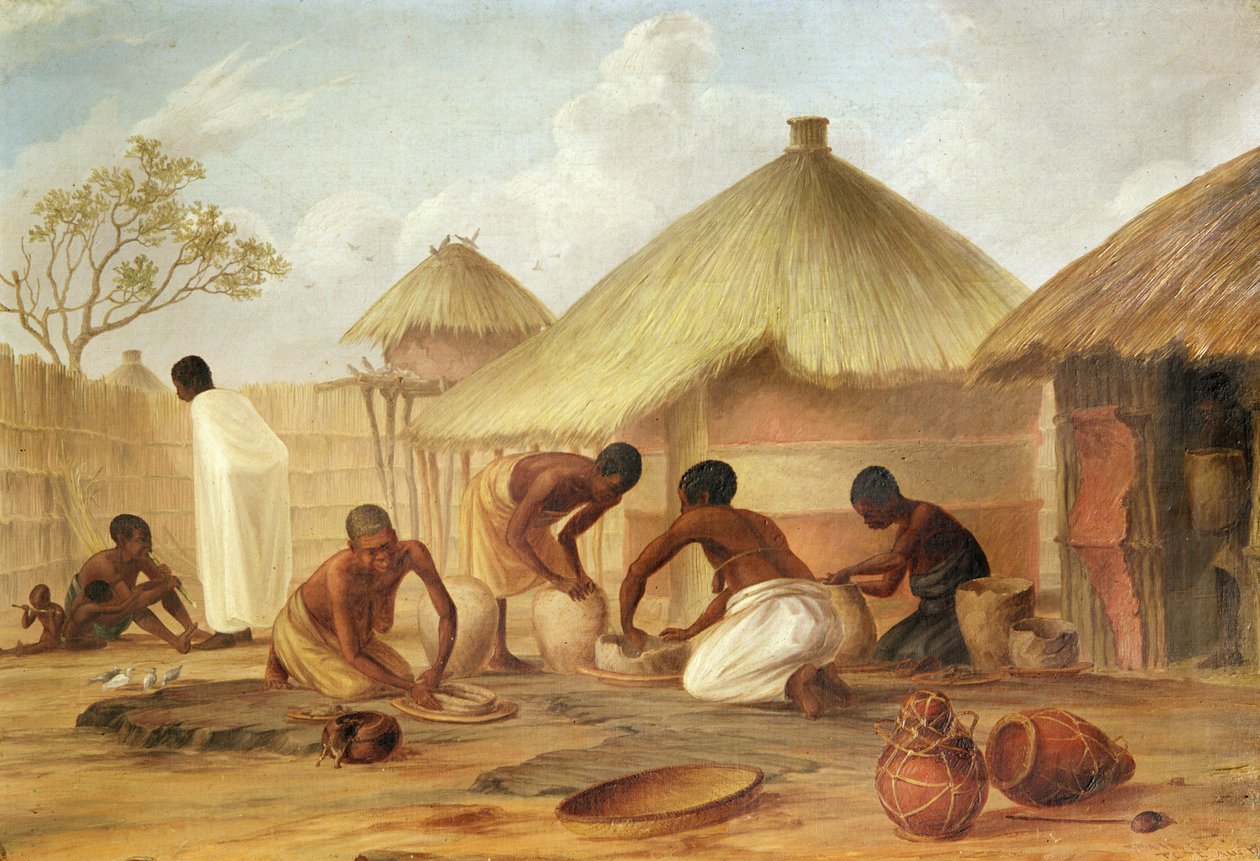 تصنيع السكر في كاتيبو - صنع الألواح أو الأواني لاحتواءه ، 1859 بواسطة توماس بينز
