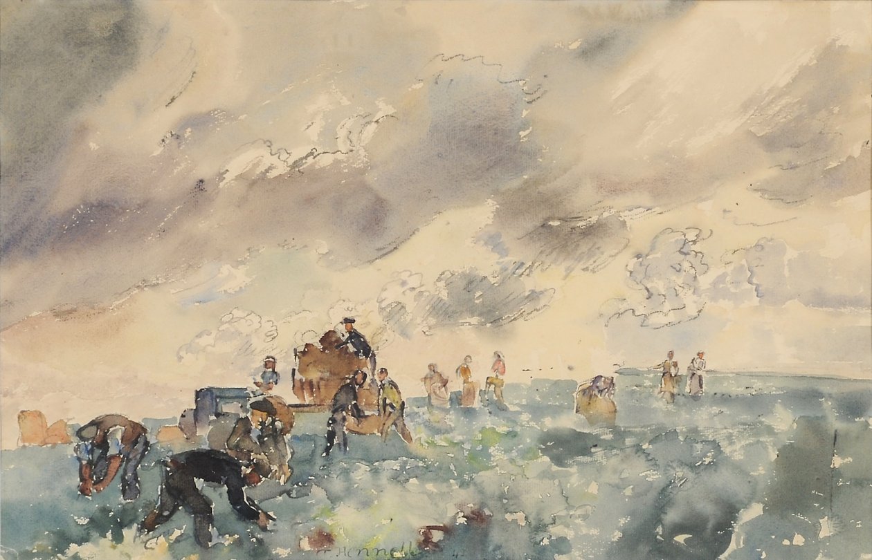 ملتقطو البطاطا ، 1941 (مرحاض على ورق) بواسطة توماس باركلي هينيل