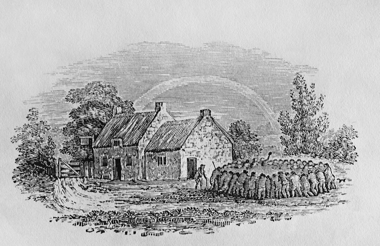 Cockfight Outside an Inn ، c.1801 ، من "Landbirds" ، تم نشره عام 1805 بواسطة توماس بيويك