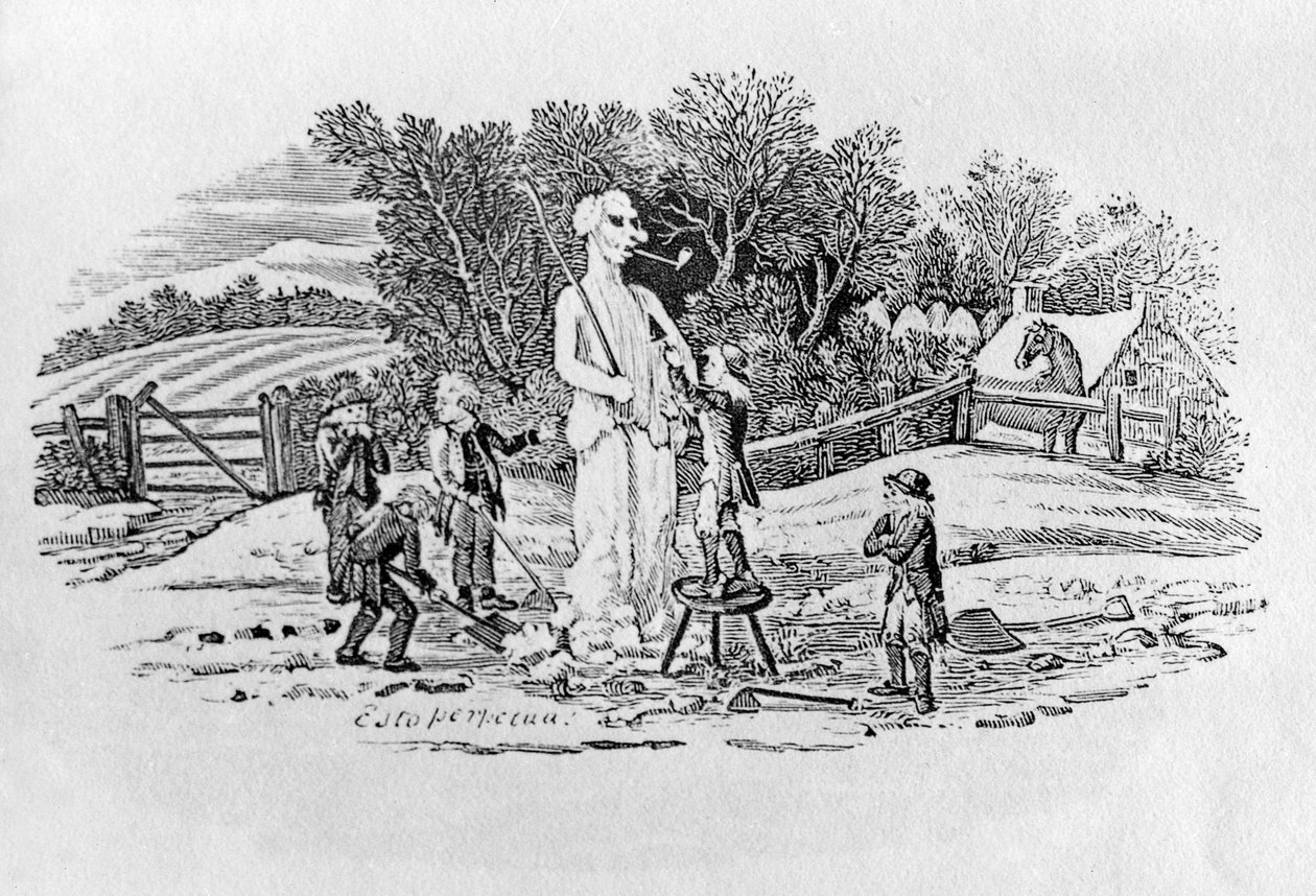 ثلج في Cherryburn (Esto Perpetua) ، من أرض الطيور ، ج. 1797 (نقش الودود) بواسطة توماس بيويك
