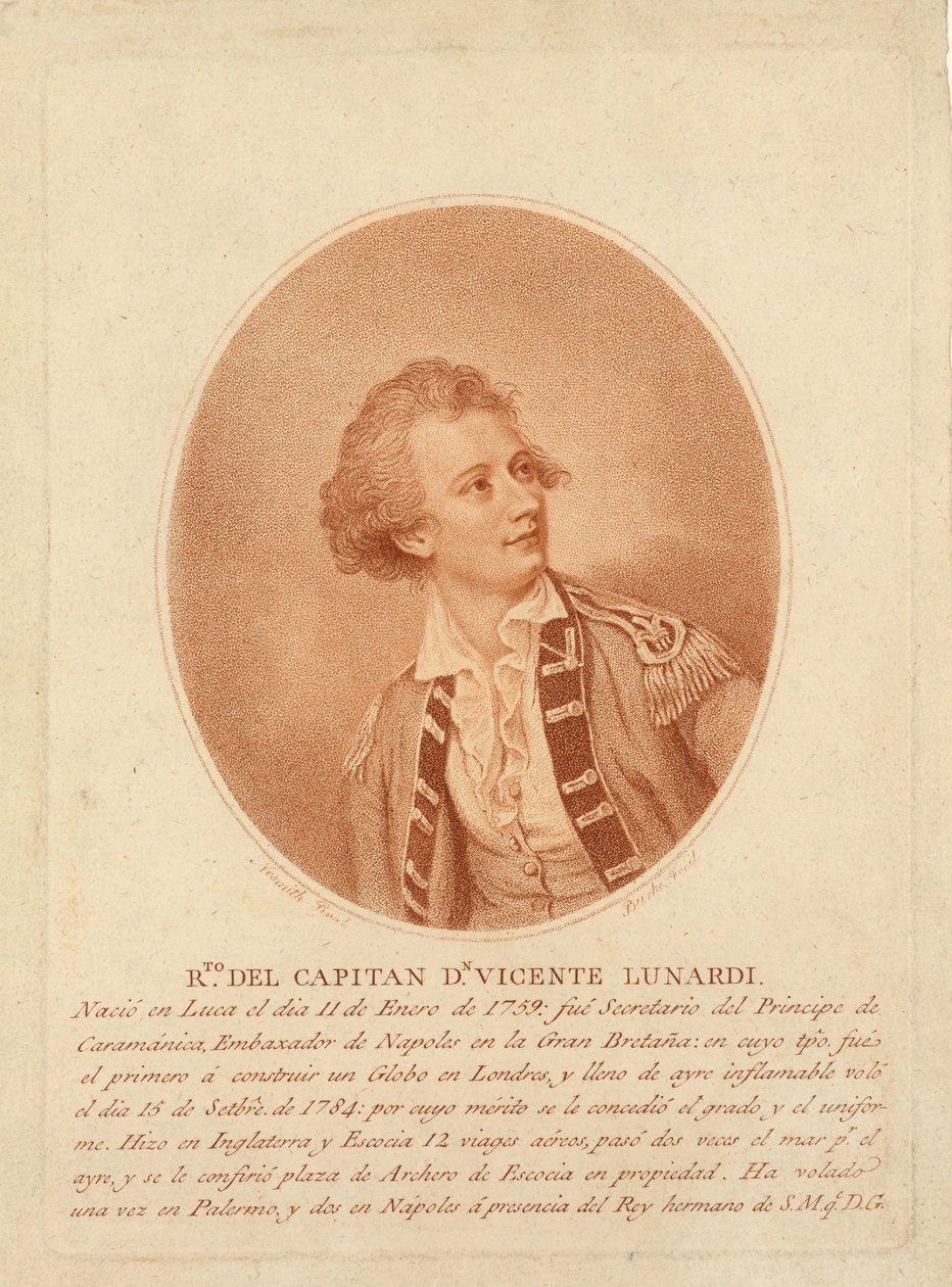 فنسنت لوناردي ، c.1786-1800 (نقش الخط) بواسطة توماس بورك