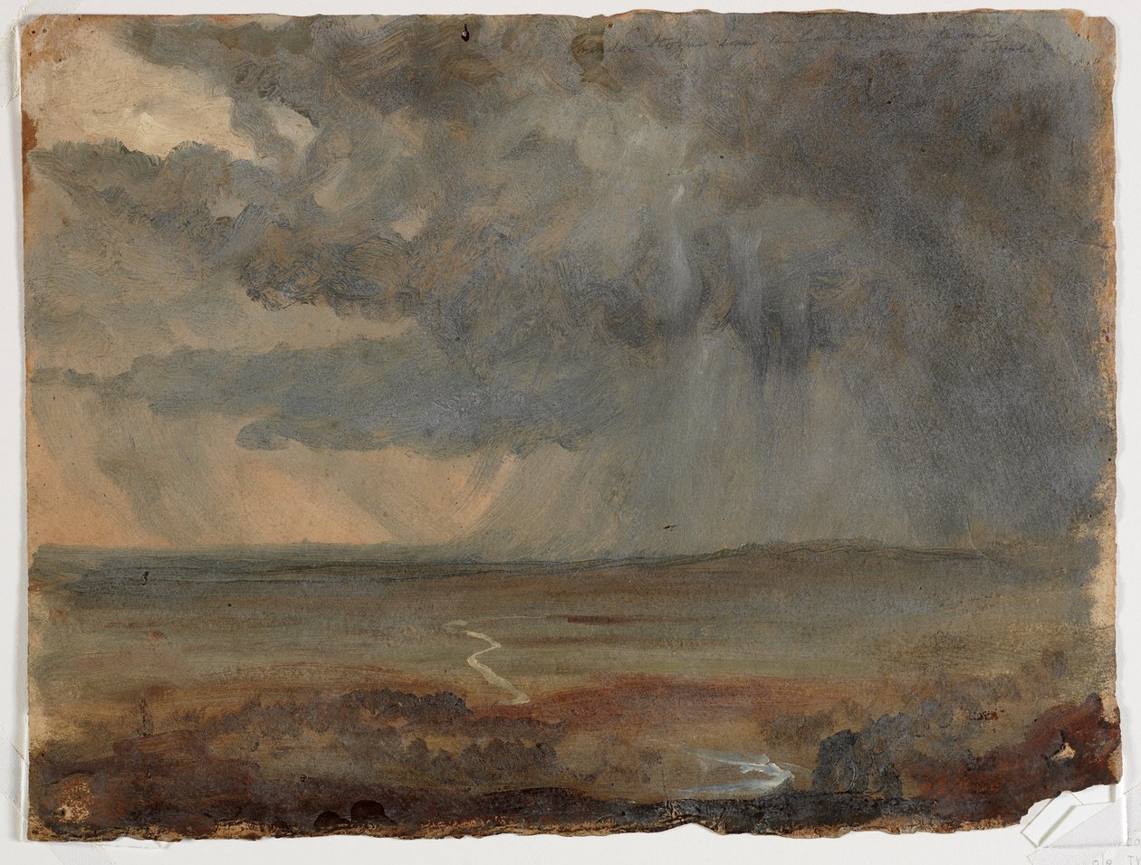 Stormy Landscape ، c.1832 (زيت على ورق) بواسطة توماس كول