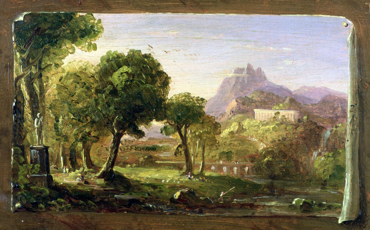 دراسة لحلم أركاديا ، 1838 بواسطة توماس كول
