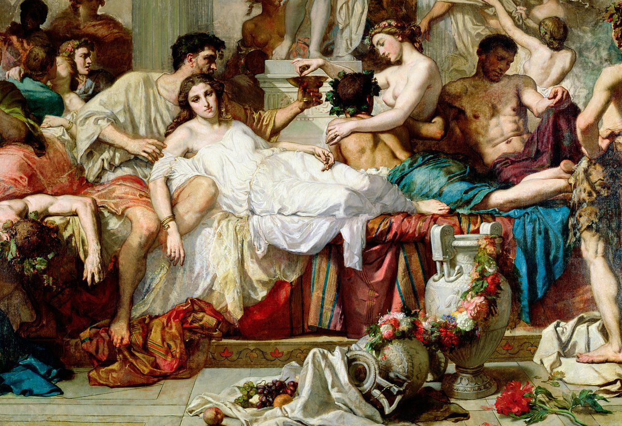 رومان الانحطاط ، تفاصيل المجموعة المركزية ، 1847 (تفاصيل 36568) بواسطة توماس كوتور