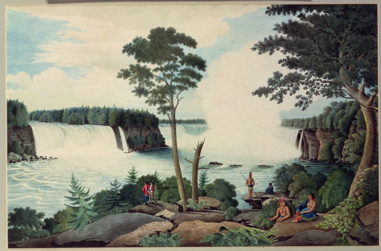 شلالات نياجرا من الأسفل ، c.1766 بواسطة توماس ديفيز