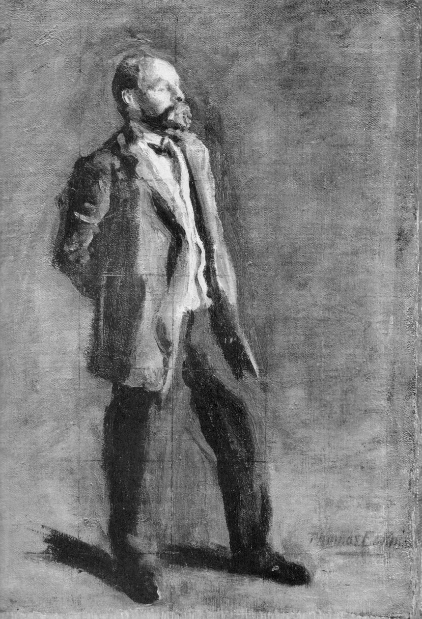 رسم لصورة جون ماكلور هاميلتون بواسطة توماس إيكنز