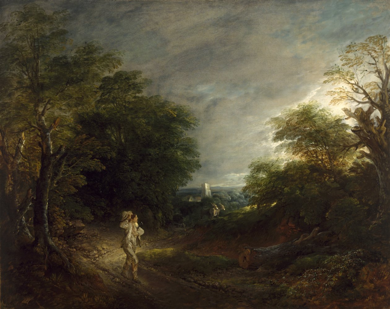 المناظر الطبيعية المشجرة مع الحطاب ، c.1762-63 بواسطة توماس غينزبورو