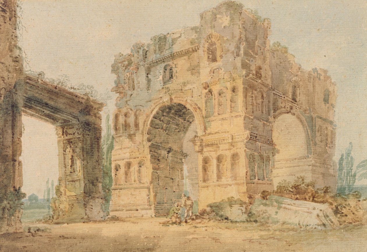 قوس جانوس ، c.1798-99 (مرحاض فوق قلم رصاص على ورق محكم) بواسطة توماس غيرتين