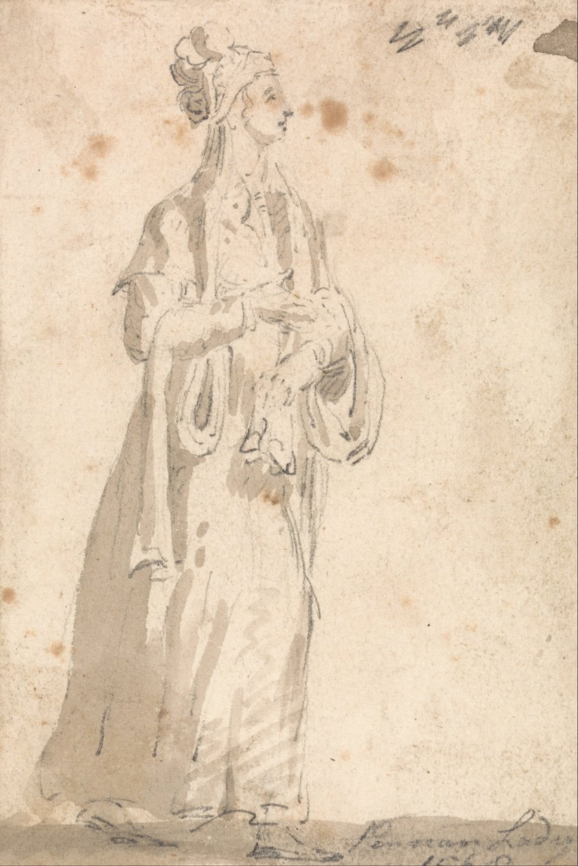 دراسة زي الشكل - سيدة فارسية عام 1568 بواسطة توماس غيرتين