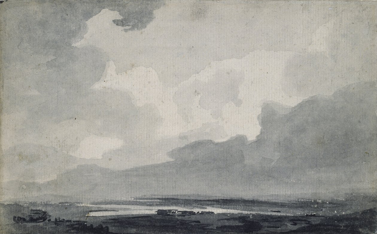 Moorland View ، c.1800 (يغسل رمادي على الورق) بواسطة توماس غيرتين