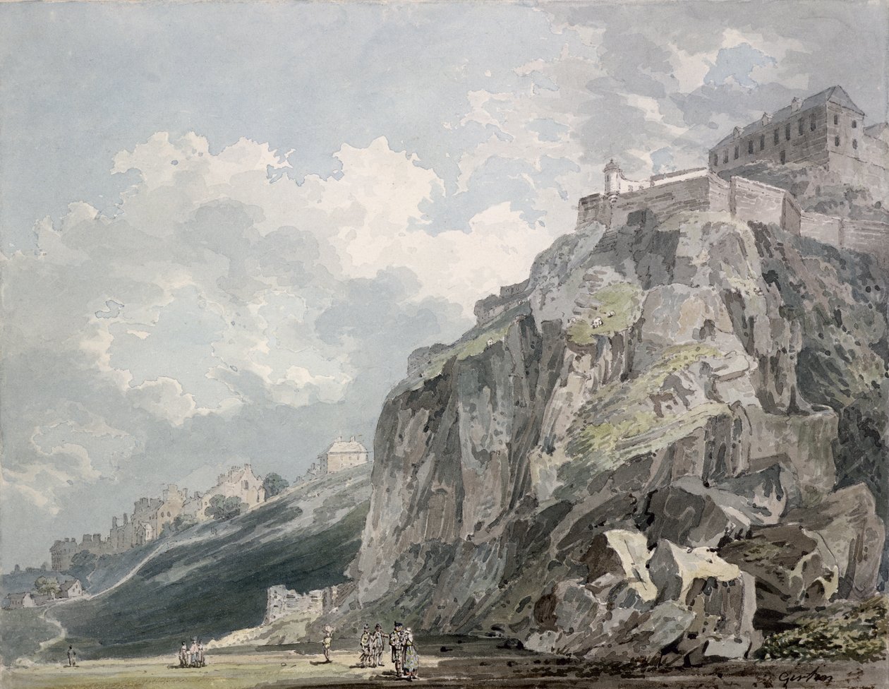 No.1187 صخرة القلعة ، إدنبرة ، c.1793 بواسطة توماس غيرتين