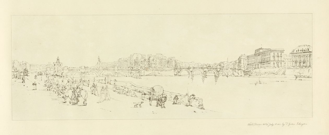 منظر لجسر نيوف ، c.1802 بواسطة توماس غيرتين