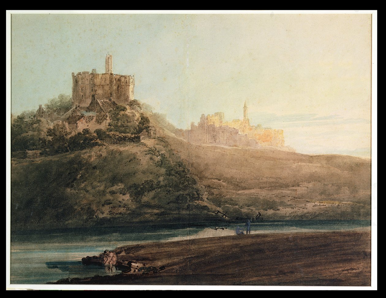 قلعة واركوورث ، نورثمبرلاند ، c.1798 (مرحاض ، غواش وقلم رصاص على ورق موضوع على البطاقة) بواسطة توماس غيرتين