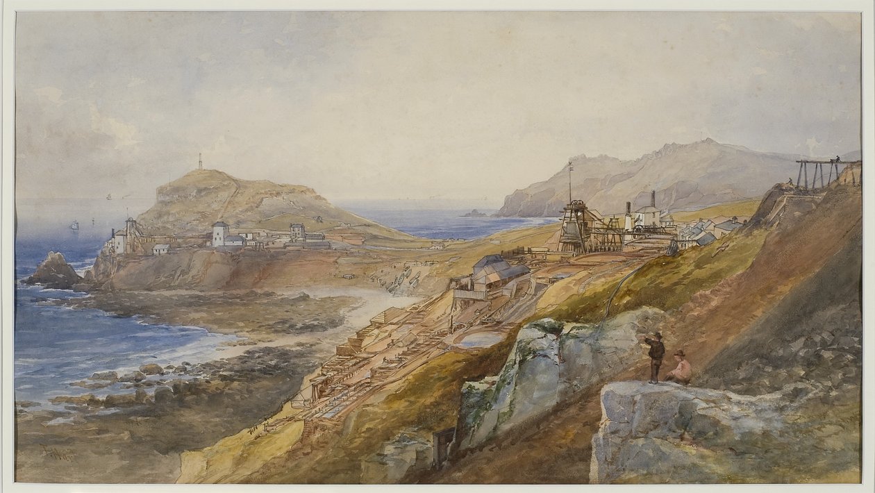 St Just United Mines ، c.1870 (مرحاض على ورق) بواسطة توماس هارت