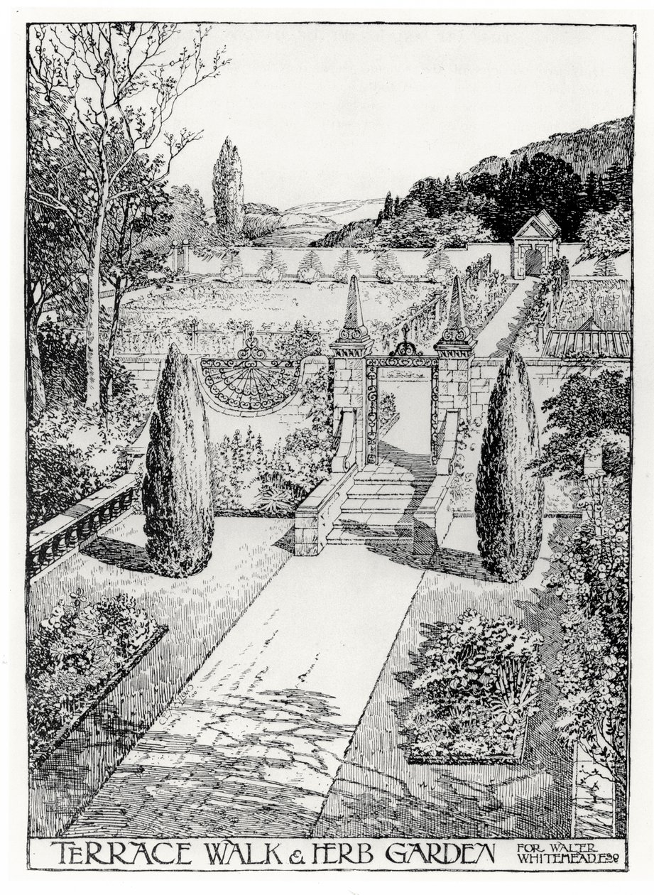 تيراس ووك وحديقة الأعشاب ، من توماس Mawsons The Art and Craft of Garden Making ، تم نشره عام 1900 (انظر أيضًا 171946) بواسطة توماس هايتون موسون