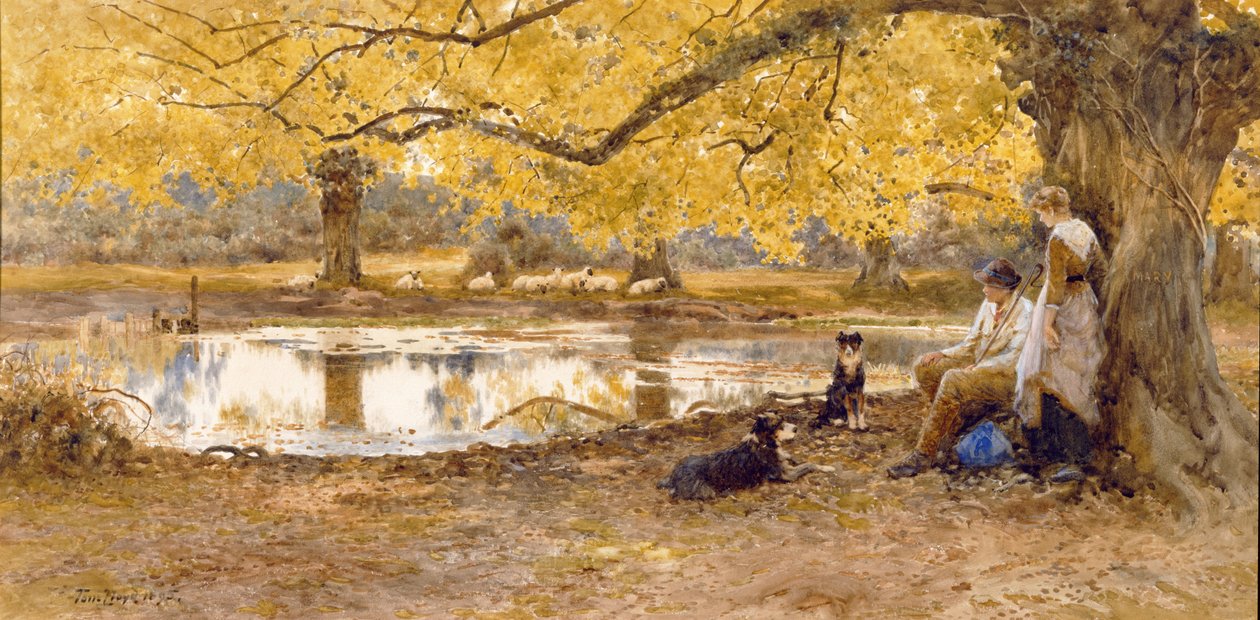 The Trysting Place ، 1895 (مرحاض ولون جسم) بواسطة توماس جيمس لويد