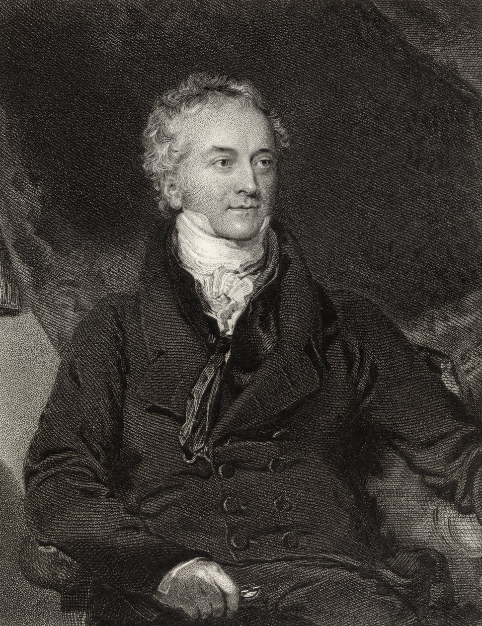 توماس يونغ ، محفور من قبل G. Adcock ، من `` National Portrait Gallery ، المجلد الثاني &39;&39; ، تم نشره عام 1835 بواسطة توماس لورانس