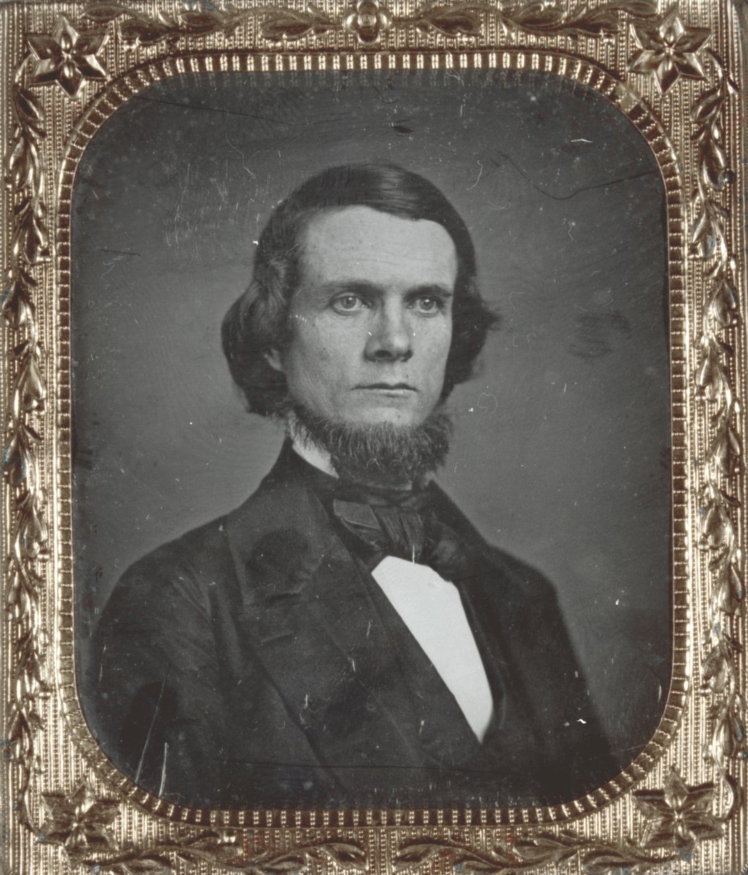 صورة لإبراهام ميتشل ، مالك سان لويس إنتليجنسر ، صحيفة سانت لويس. نمط daguerreotype في حالته الأصلية بواسطة توماس م. Easterly